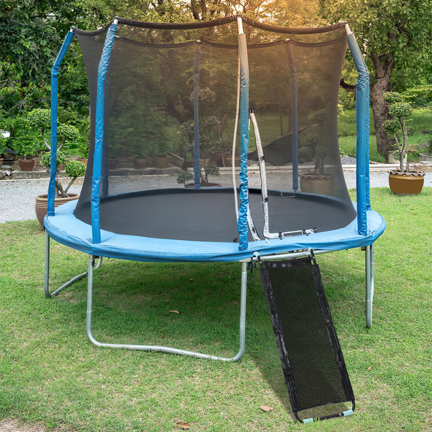 Hengda Trampolin Rutsche 150 cm für Gartentrampolin, universelles Kindertrampolin Zubehör, belastbar bis 100 kg, passend für 10FT Trampoline und größer
