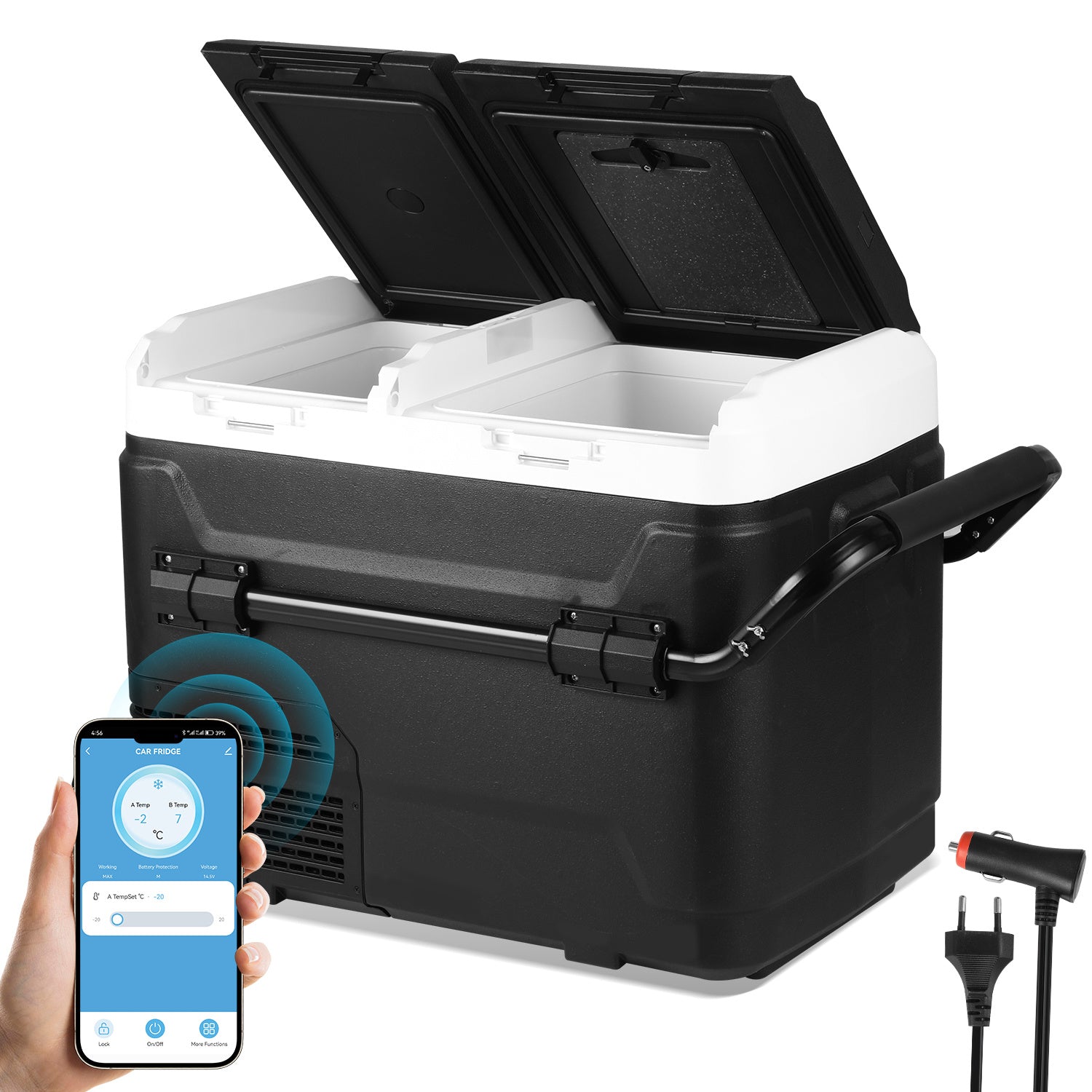 Hengda 50L Auto Kompressor Kühlbox elektrisch, Kühlung bis -20 °C