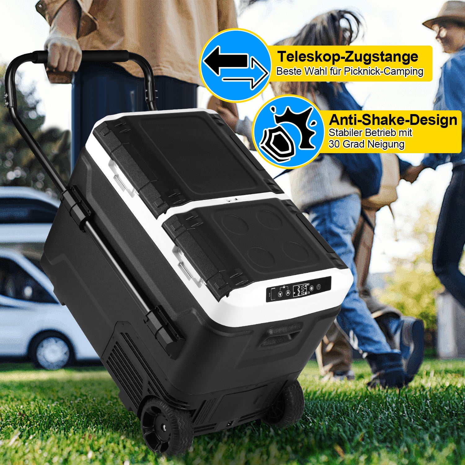 Hengda 50L Auto Kompressor Kühlbox elektrisch, Kühlung bis -20 °C