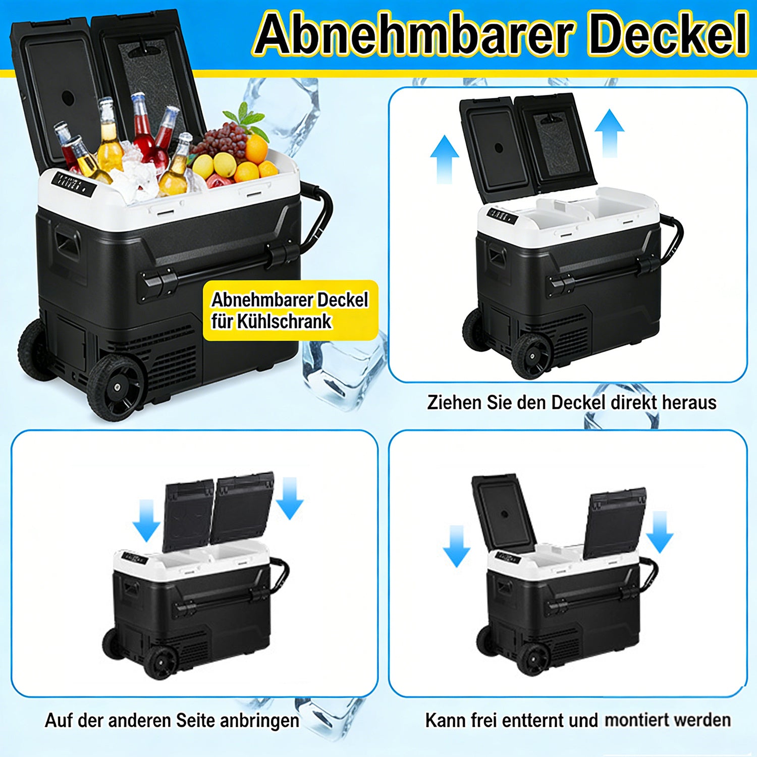 Hengda 50L Auto Kompressor Kühlbox elektrisch, Kühlung bis -20 °C