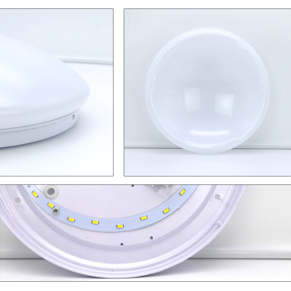 Hengda LED Deckenlampe mit Bewegungsmelder Deckenleuchte mit Tageslichtsensor Warmweiss 12W 960 Lumen Ø24 cm
