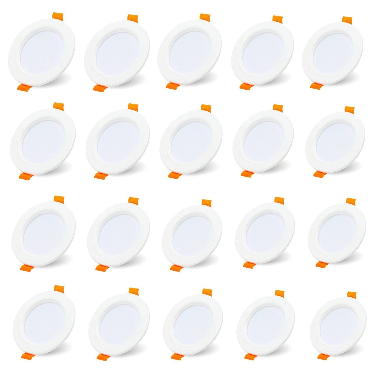 Hengda 20x LED Einbaustrahler 3200K/6000K, LED strahler, 220V 5W Deckenstrahler, Deckenspot