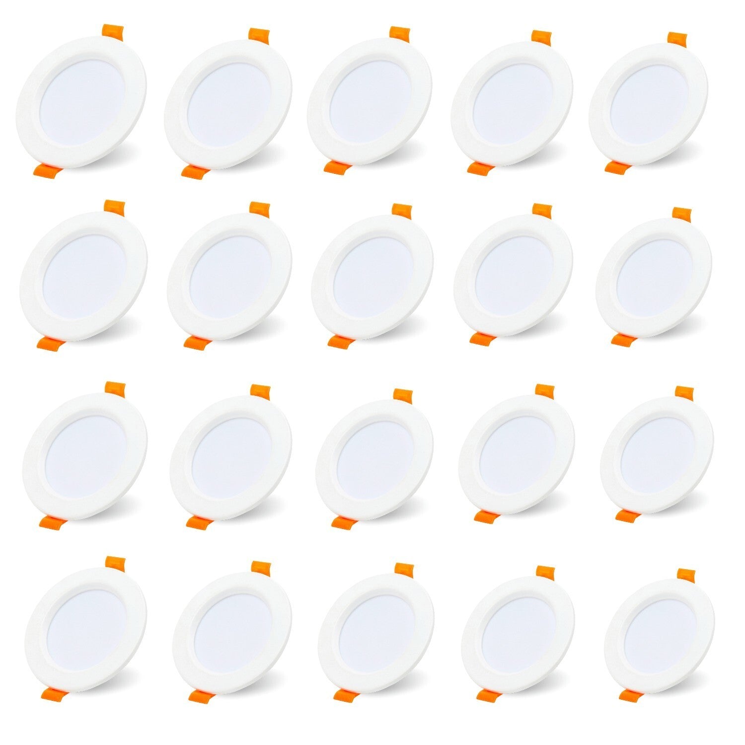 Hengda 20x LED Einbaustrahler 3200K/6000K, LED strahler, 220V 5W Deckenstrahler, Deckenspot