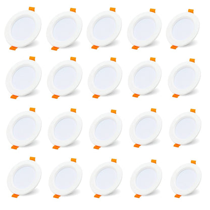 Hengda 20x LED Einbaustrahler 3200K/6000K, LED strahler, 220V 5W Deckenstrahler, Deckenspot