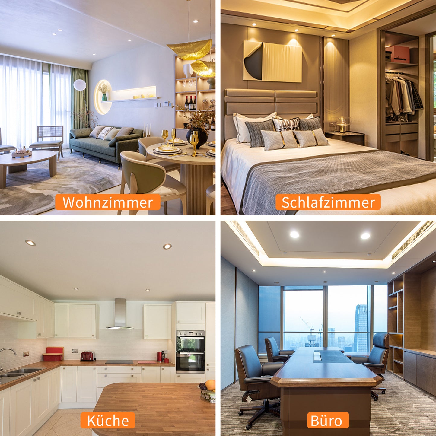 Hengda 3W LED Einbaustrahler 230V | Flacher LED Deckenspot Warmweiß Kaltweiß | Energieeffiziente LED Einbauleuchte für Wohnzimmer, Küche, Bad Flur