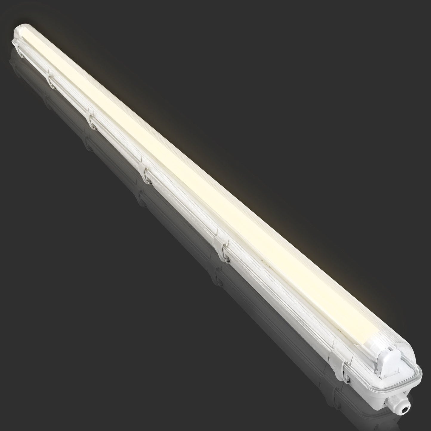 Hengda LED Feuchtraumleuchte 18W/24W, Wannenleuchte 4000K Neutralweiß, T8 LED Röhre, Feuchtraumlampe IP65 Wasserfest Röhrenlampe, Werkstattlampe