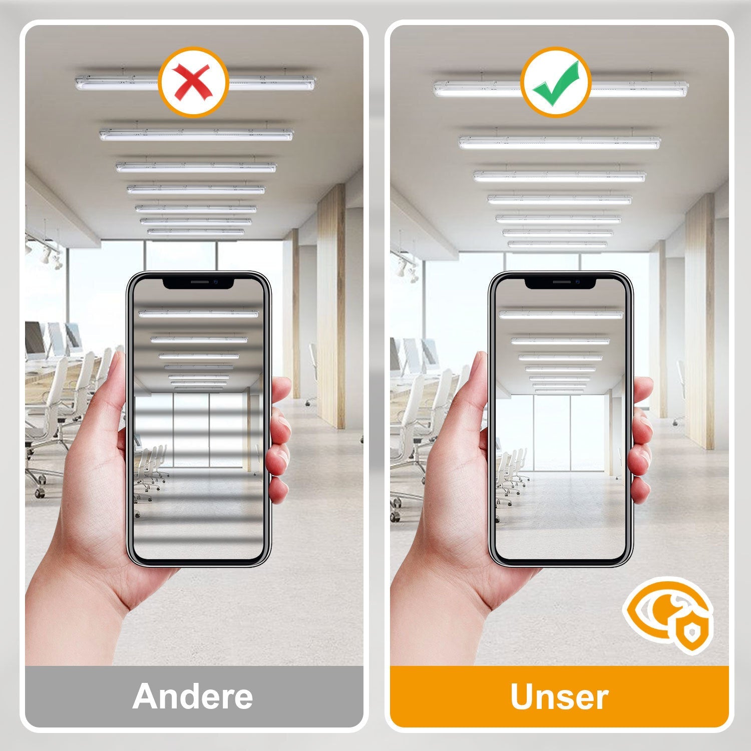 Hengda LED Feuchtraumleuchte 18W/24W, 120cm/150cm Wannenleuchte, Kaltweiß/Neutralweiß, Doppelt T8 LED Werkstattlampe, Röhrenlampe IP65 Wasserfest