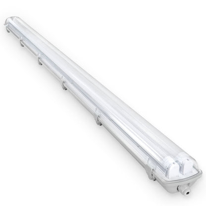 Hengda LED Feuchtraumleuchte 18W/24W, 120cm/150cm Wannenleuchte, Kaltweiß/Neutralweiß, Doppelt T8 LED Werkstattlampe, Röhrenlampe IP65 Wasserfest