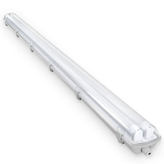 Hengda LED Feuchtraumleuchte 18W/24W, 120cm/150cm Wannenleuchte, Kaltweiß/Neutralweiß, Doppelt T8 LED Werkstattlampe, Röhrenlampe IP65 Wasserfest