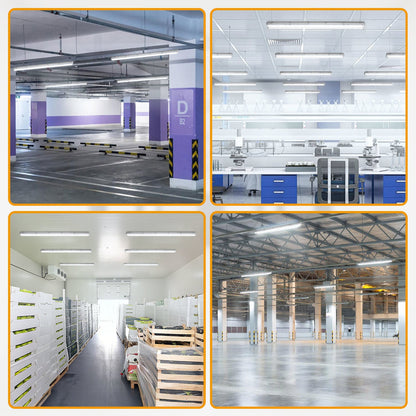 Hengda LED Feuchtraumleuchte 18W/24W, 120cm/150cm Wannenleuchte, Kaltweiß/Neutralweiß, Doppelt T8 LED Werkstattlampe, Röhrenlampe IP65 Wasserfest