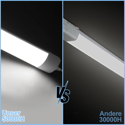 Hengda LED Feuchtraumleuchte 18W/36W/48W, IP65 Wasserfest Led Röhre Werkstattlampe 4000K Neutralweiß, Wannenleuchte
