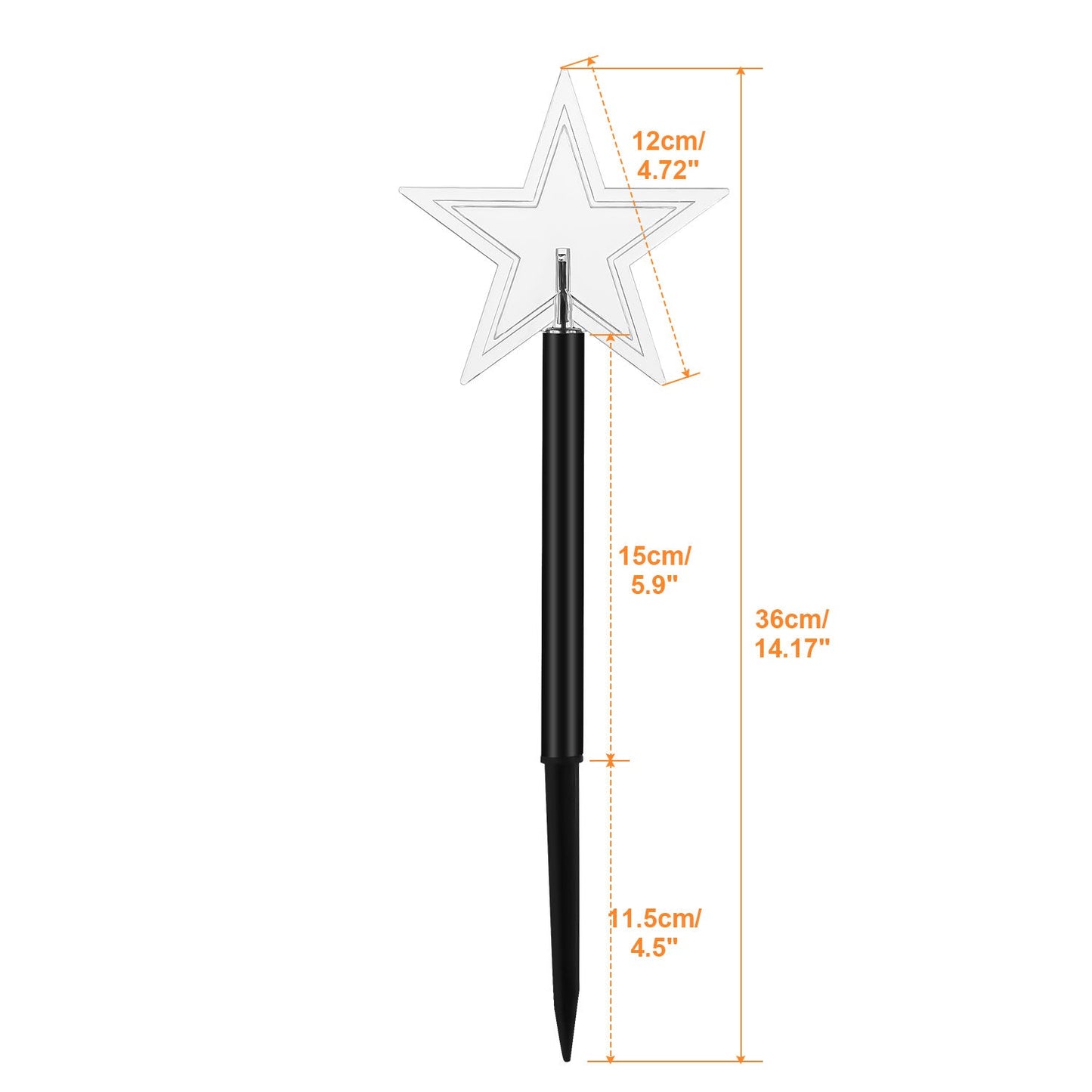 Hengda LED Garten Leuchtstäbe Stern, Weihnachtslichter Außen mit Batterie und Timer, IP65 Sterne Weihnachtsbeleuchtung, für Gartenstecker