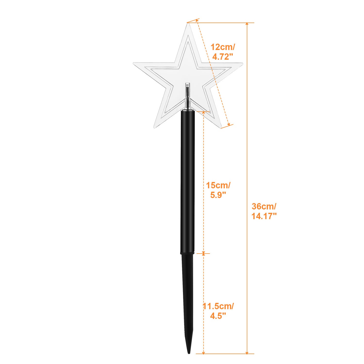 Hengda LED Garten Leuchtstäbe Stern, Weihnachtslichter Außen mit Batterie und Timer, IP65 Sterne Weihnachtsbeleuchtung, für Gartenstecker