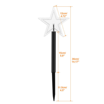 Hengda LED Garten Leuchtstäbe Stern, Weihnachtslichter Außen mit Batterie und Timer, IP65 Sterne Weihnachtsbeleuchtung, für Gartenstecker