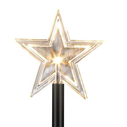 Hengda LED Garten Leuchtstäbe Stern, Weihnachtslichter Außen mit Batterie und Timer, IP65 Sterne Weihnachtsbeleuchtung, für Gartenstecker