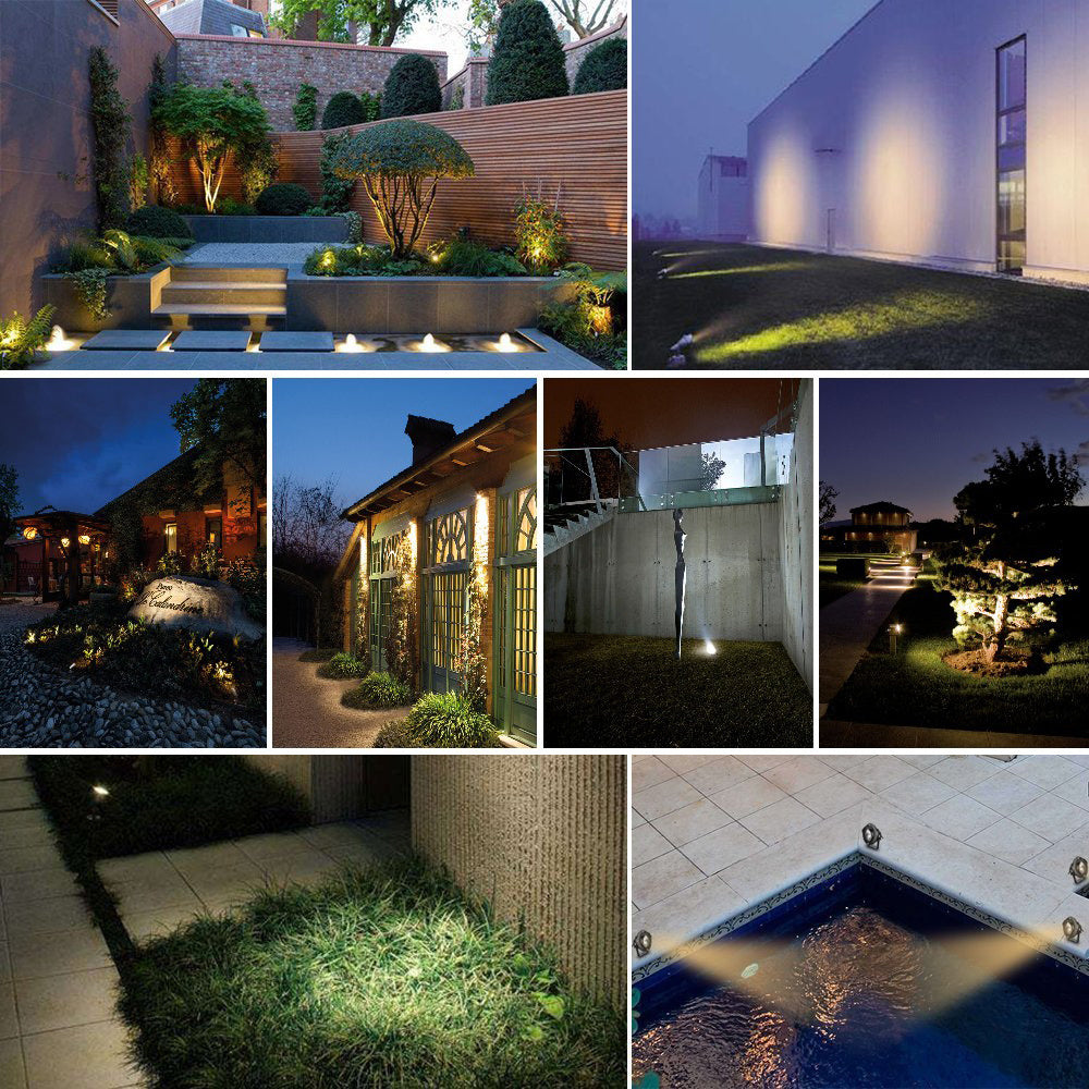 Hengda LED Gartenstrahler 4W, Gartenleuchte GU10 4000K Warmweiß, Gartenbeleuchtung mit Erdspieß, IP65 Gartenlampe mit Stecker
