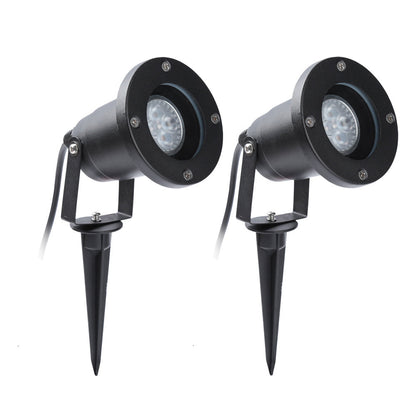 Hengda LED Gartenstrahler 4W, Gartenleuchte GU10 4000K Warmweiß, Gartenbeleuchtung mit Erdspieß, IP65 Gartenlampe mit Stecker