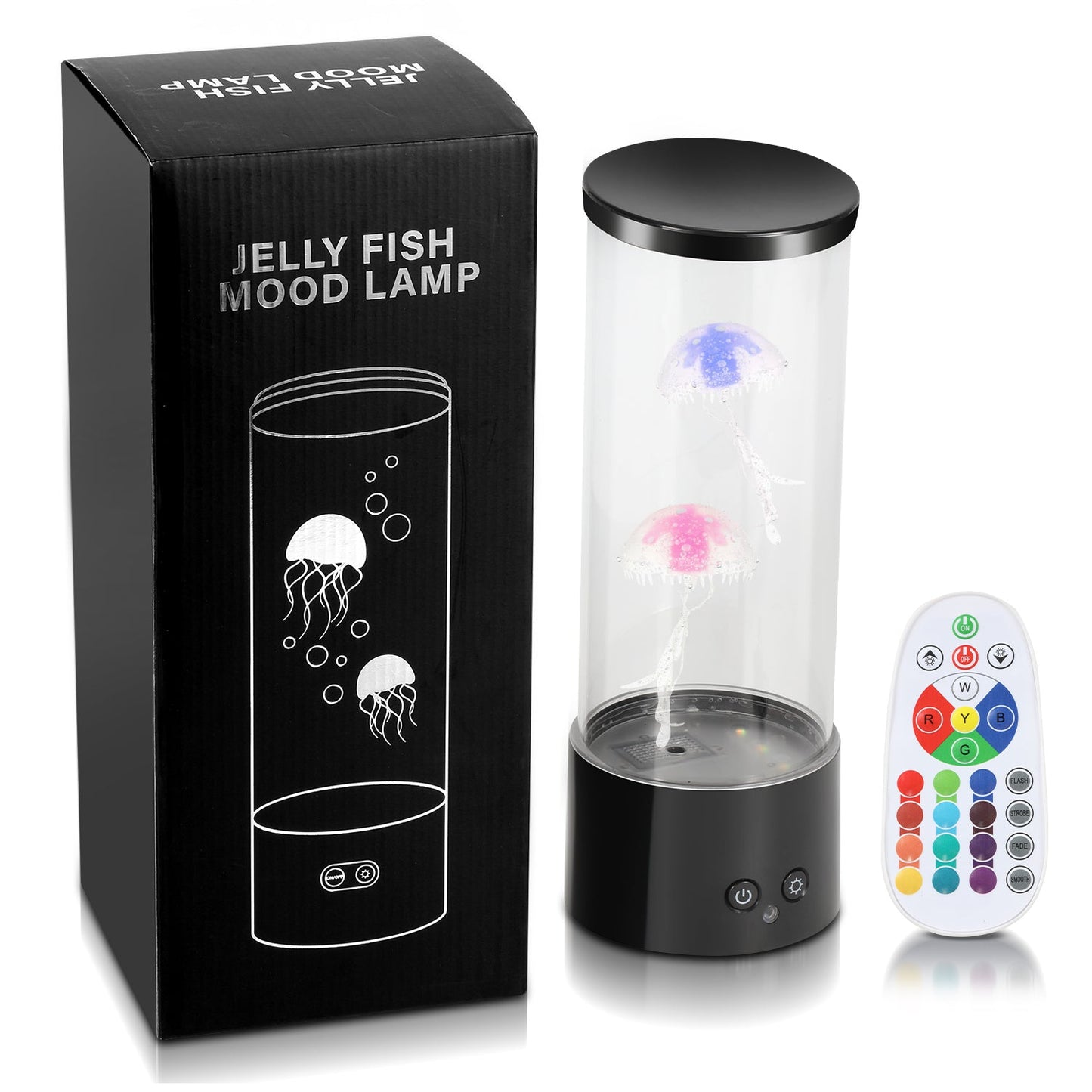Hengda LED Quallenlampe, RGB Lavalampe, mit Fernsteuerung, Nachtlicht