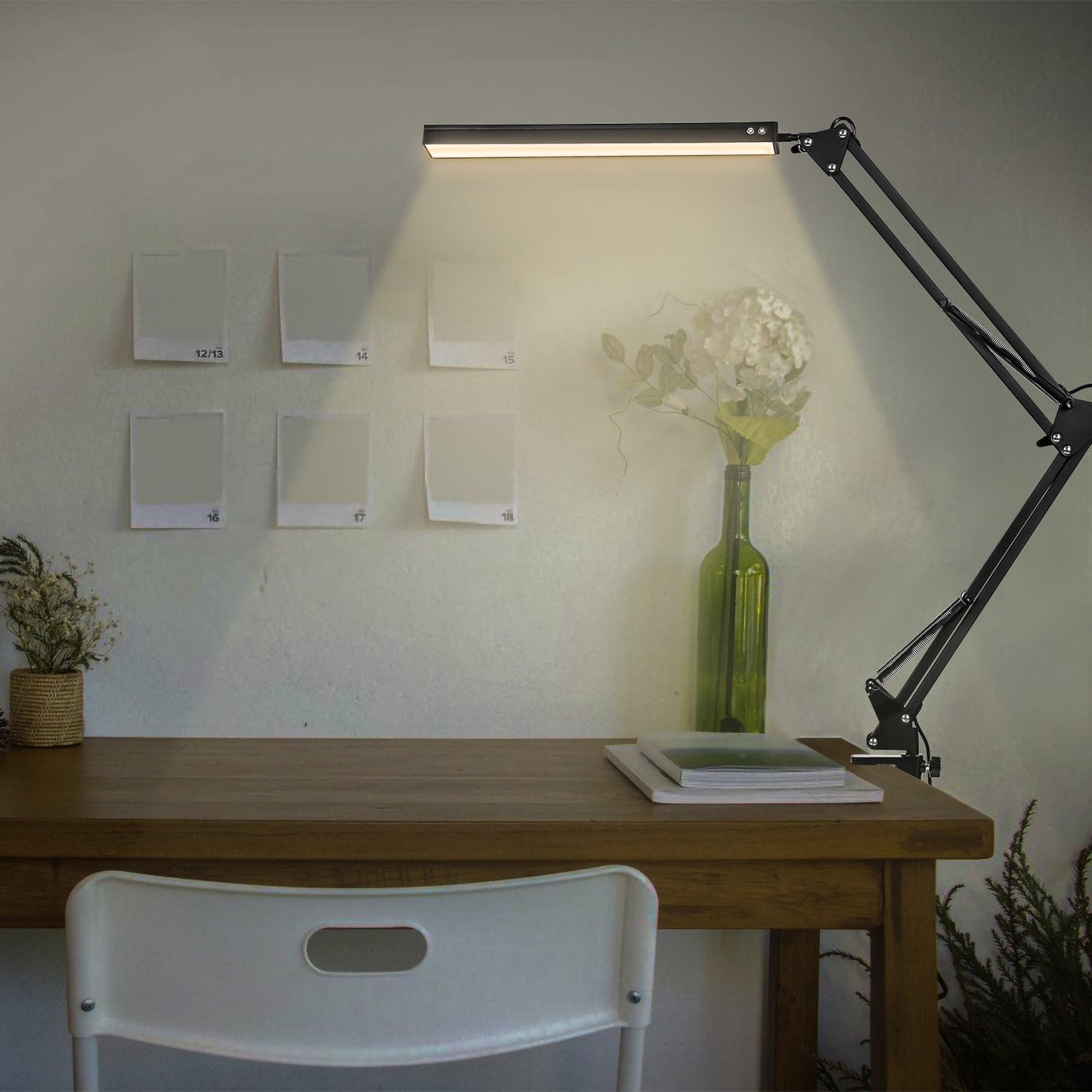 Hengda LED Schreibtischlampe, 10W Klemmleuchte, Dimmbar Tischlampe