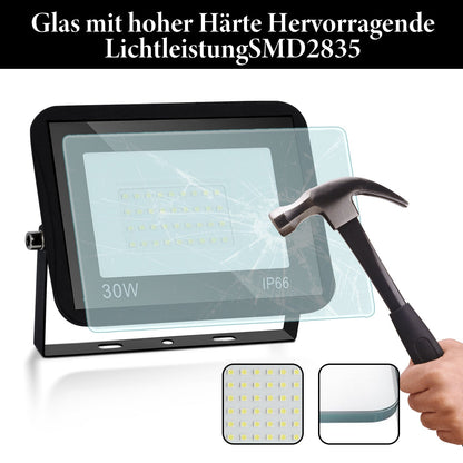 Hengda LED Strahler, 20/30/50/100W LED Fluter, Warmweiß/Kaltweiß Außenstrahler, IP66 Scheinwerfer (kein Stecker)