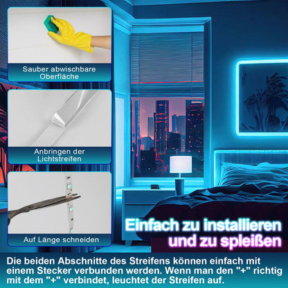 SWANEW Led Streifen Selbstklebend, RGB SMD 5050 Dimmbar LED Strip, 20 Farbwechsel Led Band mit 44-Tasten-Fernbedienung, für die Beleuchtung von Haus, Party