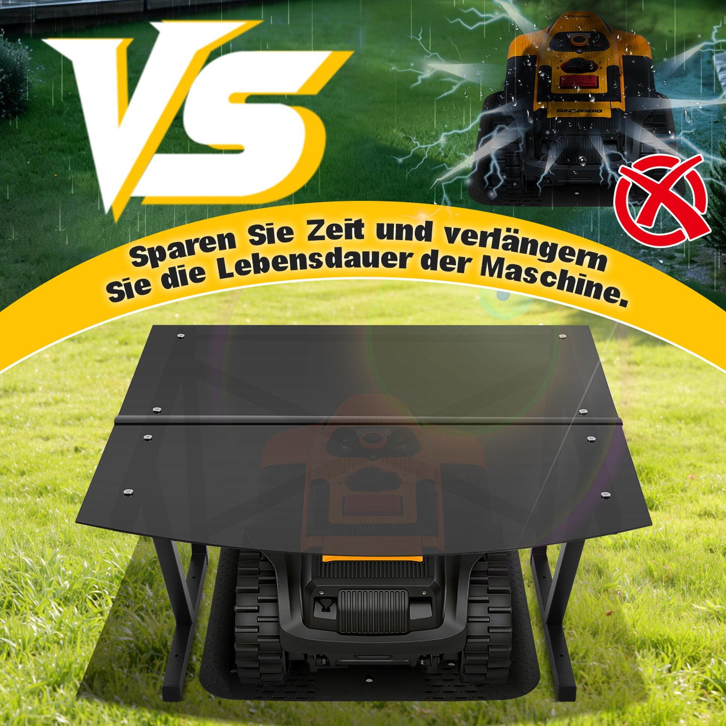 Hengda Mähroboter Garage 77x67x40cm, Garage für Mähroboter