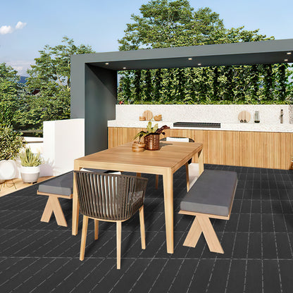 Hengda PP Balkonfliesen 30x30cm, Terrassenfliesen mit Drainage, PP Steckfliesen