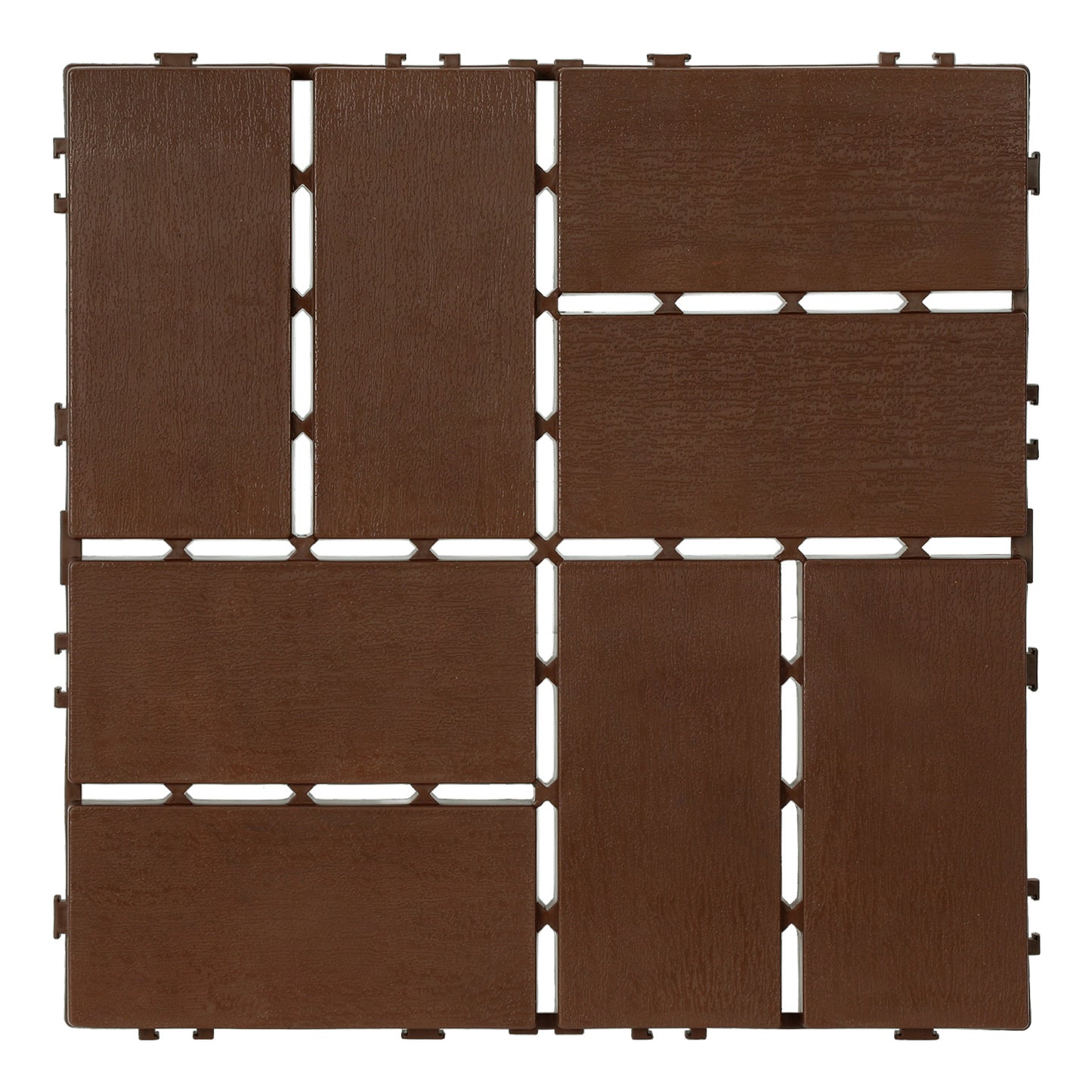 Hengda 30x30cm Bodenfliesen Set, PP Terrassenfliesen, mit Drainage-Klicksystem