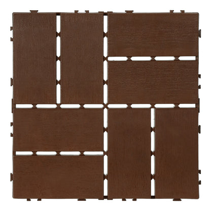 Hengda 30x30cm Bodenfliesen Set, PP Terrassenfliesen, mit Drainage-Klicksystem