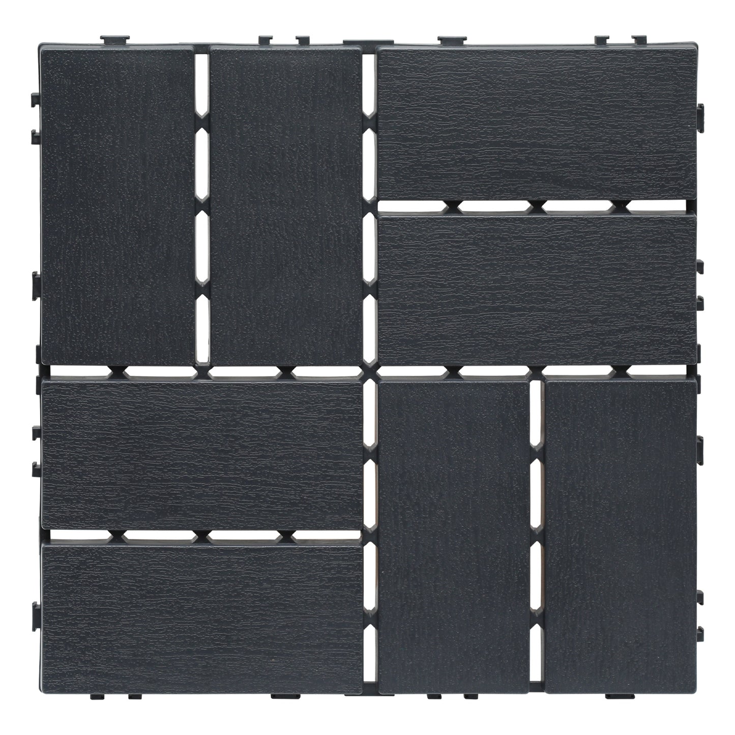 Hengda 30x30cm Bodenfliesen Set, PP Terrassenfliesen, mit Drainage-Klicksystem