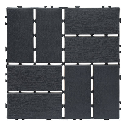 Hengda 30x30cm Bodenfliesen Set, PP Terrassenfliesen, mit Drainage-Klicksystem