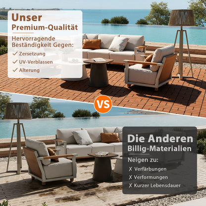 Hengda 30x30cm Bodenfliesen Set, PP Terrassenfliesen, mit Drainage-Klicksystem