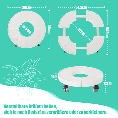 Hengda Pflanzenroller Rund, Blumenroller Einstellbar Ø38-54cm