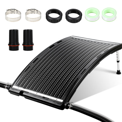 Hengda Poolheizung Solar, 113x69x35cm Solarheizung Pool Höhenverstellbar, Sonnenkollektor bis 10000 L/H