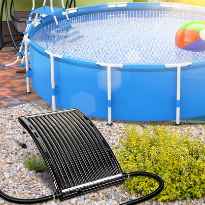 Hengda Poolheizung Solar, 113x69x35cm Solarheizung Pool Höhenverstellbar, Sonnenkollektor bis 10000 L/H