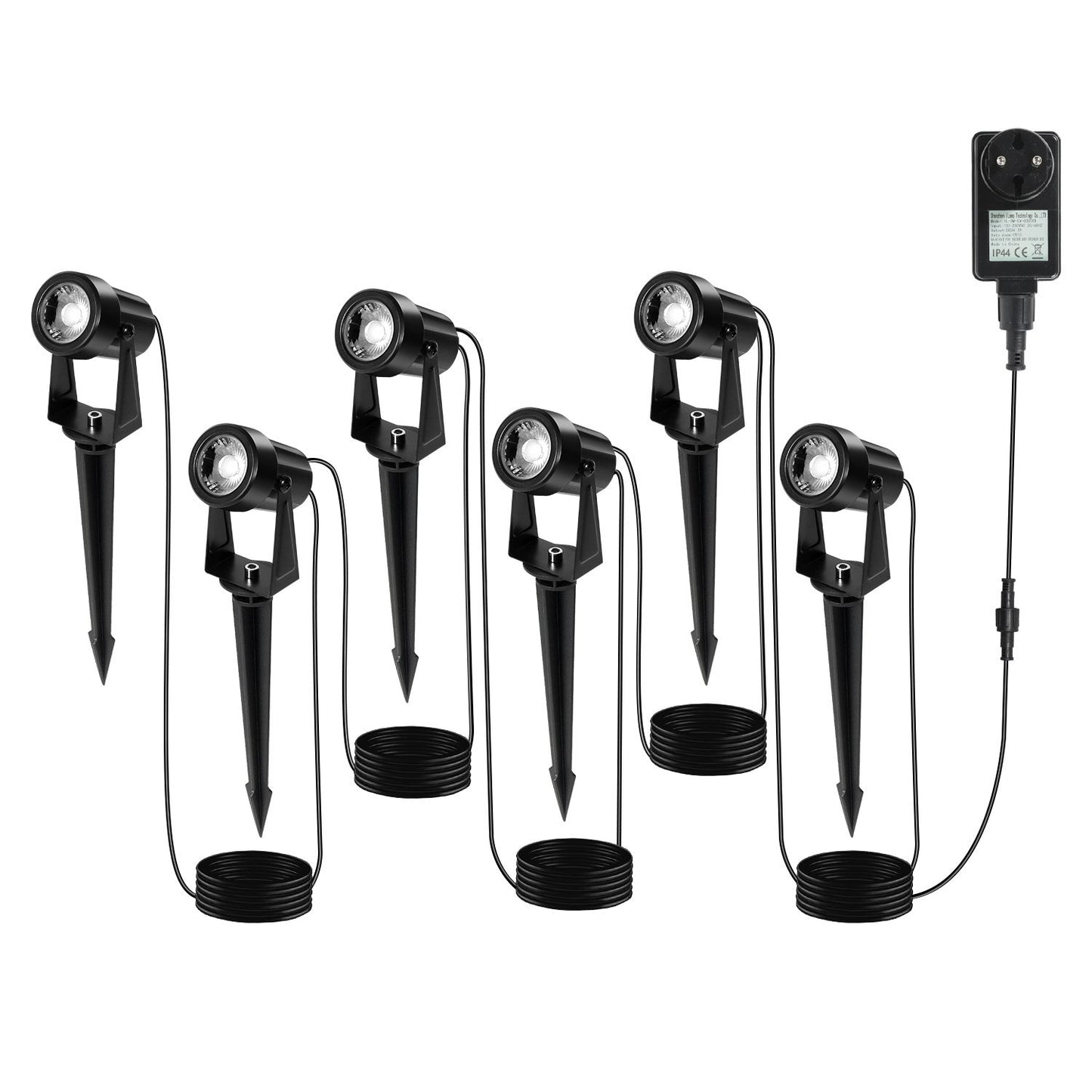 Hengda LED Gartenbeleuchtung mit Erdspieß, 6er Set LED Gartenstrahler RGB Farbwechsel, Gartenleuchte IP65, Gartenlampe Wegbeleuchtung mit Stecker und Fernbedienung