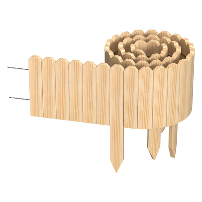 Hengda Flexible Rasenkante aus Holz für Garten, Rollborder Beetumrandung