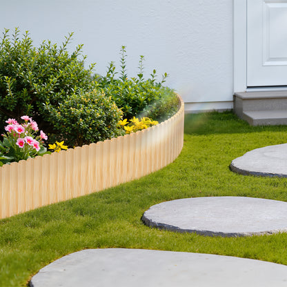 Hengda Flexible Rasenkante aus Holz für Garten, Rollborder Beetumrandung