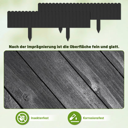 Hengda Flexible Rasenkante aus Holz für Garten, Rollborder Beetumrandung
