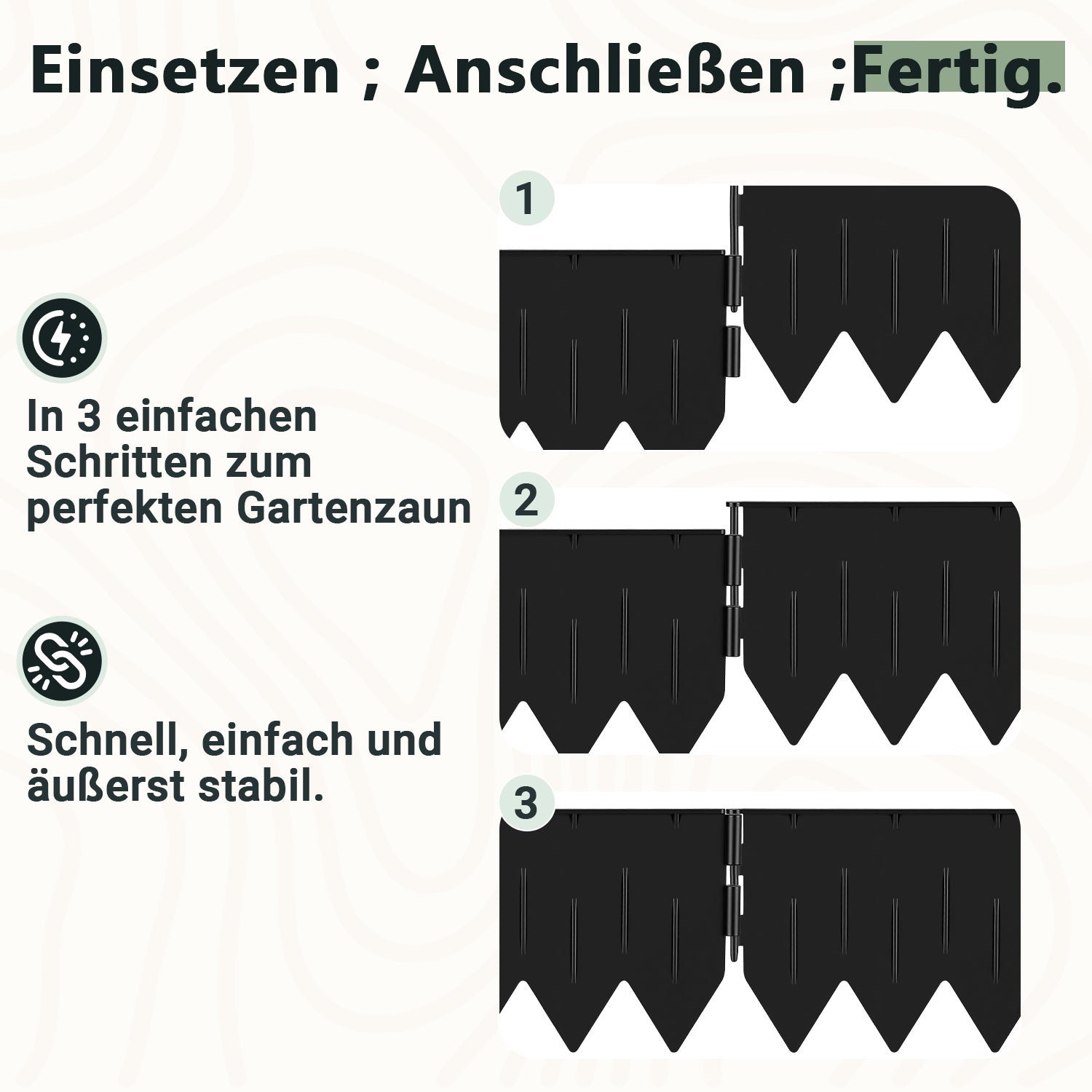 Hengda Rasenkante Kunststoff, Gartenbegrenzungsband, PP-Rasenkante