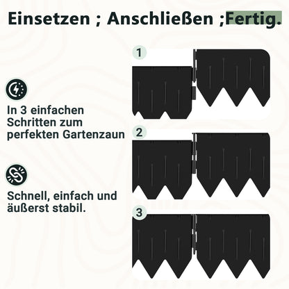 Hengda Rasenkante Kunststoff, Gartenbegrenzungsband, PP-Rasenkante