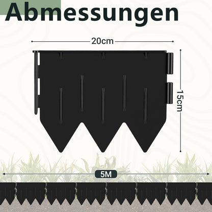 Hengda Rasenkante Kunststoff, Gartenbegrenzungsband, PP-Rasenkante