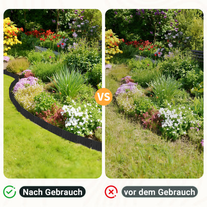 Hengda Rasenkante Kunststoff, Gartenbegrenzungsband, PP-Rasenkante