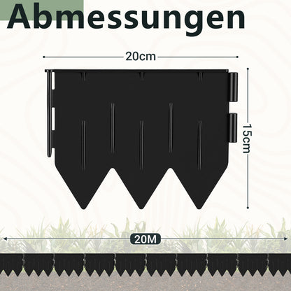 Hengda Rasenkante Kunststoff, Gartenbegrenzungsband, PP-Rasenkante