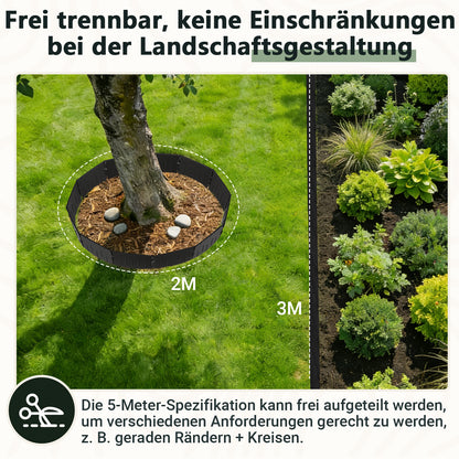 Hengda Rasenkante Kunststoff, Gartenbegrenzungsband, PP-Rasenkante