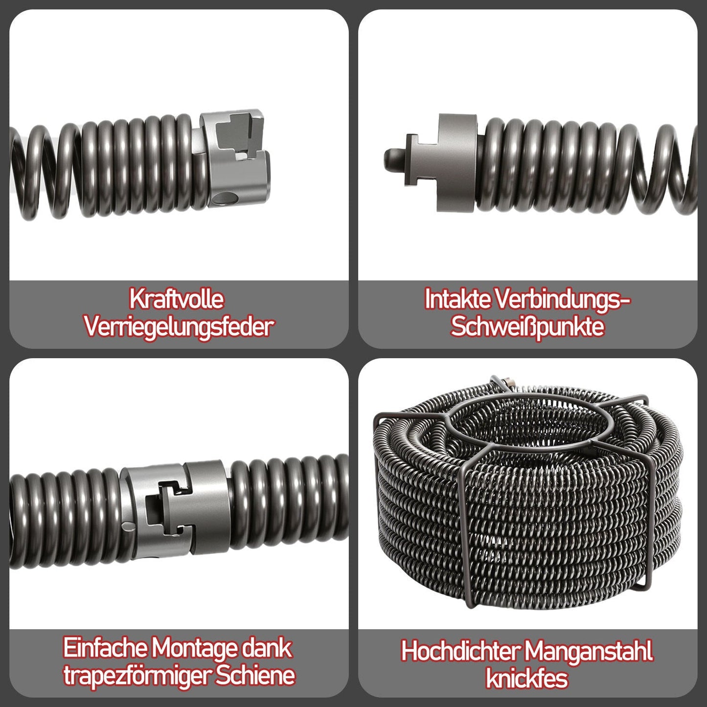 Hengda Rohrreinigungsmaschine 500W, Elektrische Abflussreiniger mit 6 Köpfen,  Rohrreinigungsgerät, Elektrische Köpfe Für 20–120 mm Rohre