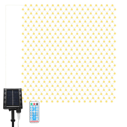 Hengda Solar LED Lichternetz IP44 Außen | Lichtervorhang mit Fernbedienung & Timer | LED Lichterkette für Garten, Fenster, Balkon & Weihnachtsdeko
