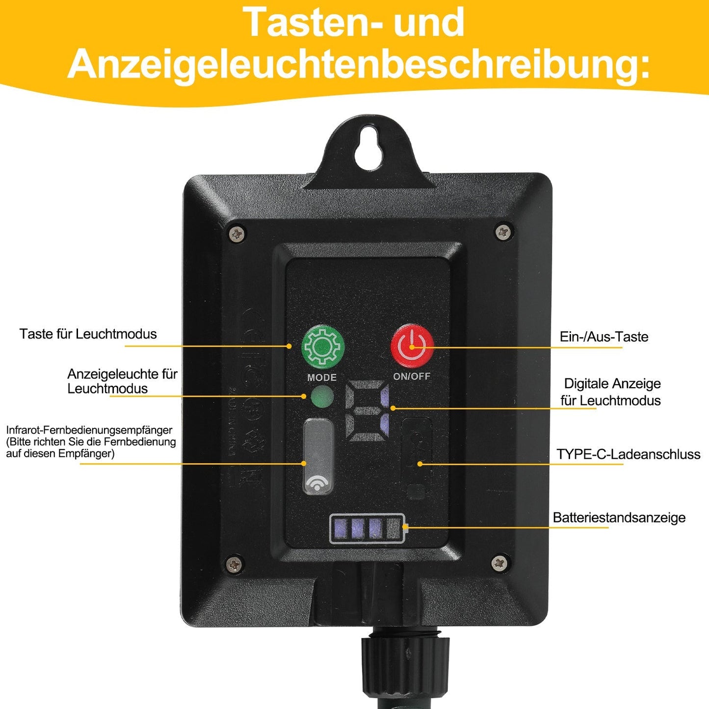 Hengda Solar Lichterkette mit Fernbedienung 30m-100m