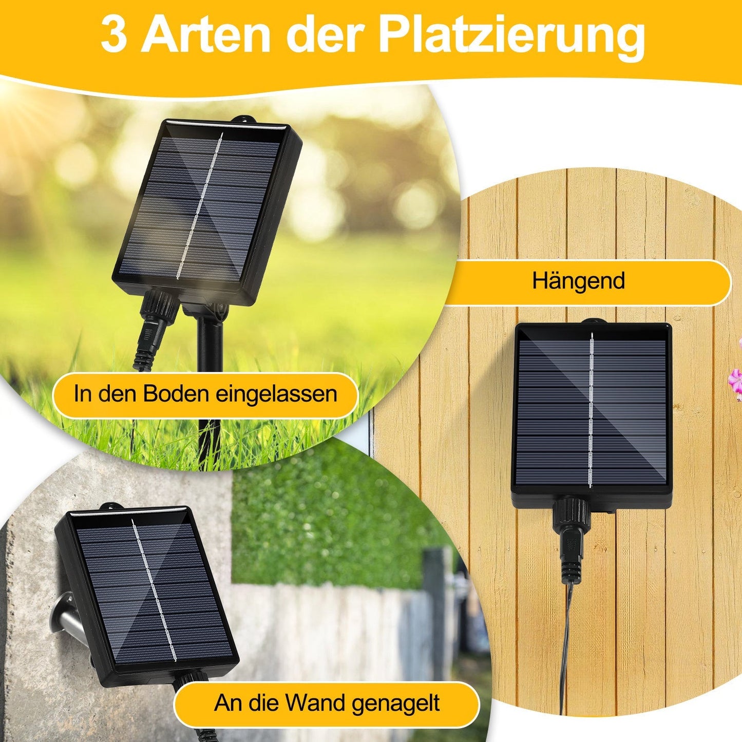 Hengda Solar Lichterkette mit Fernbedienung 30m-100m
