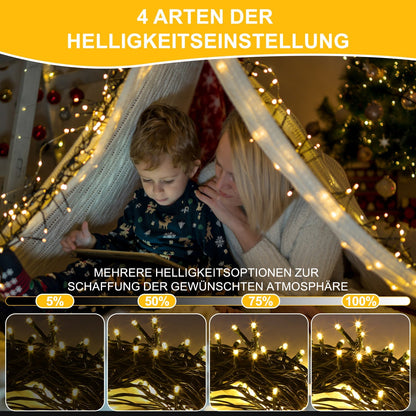 Hengda Solar Lichterkette mit Fernbedienung 30m-100m
